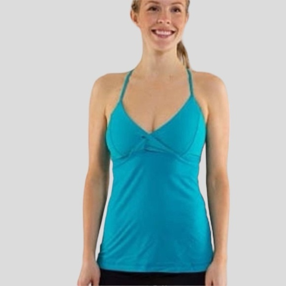 Lululemon Pranayama Tank - Teal Blue Athletic Tank Top